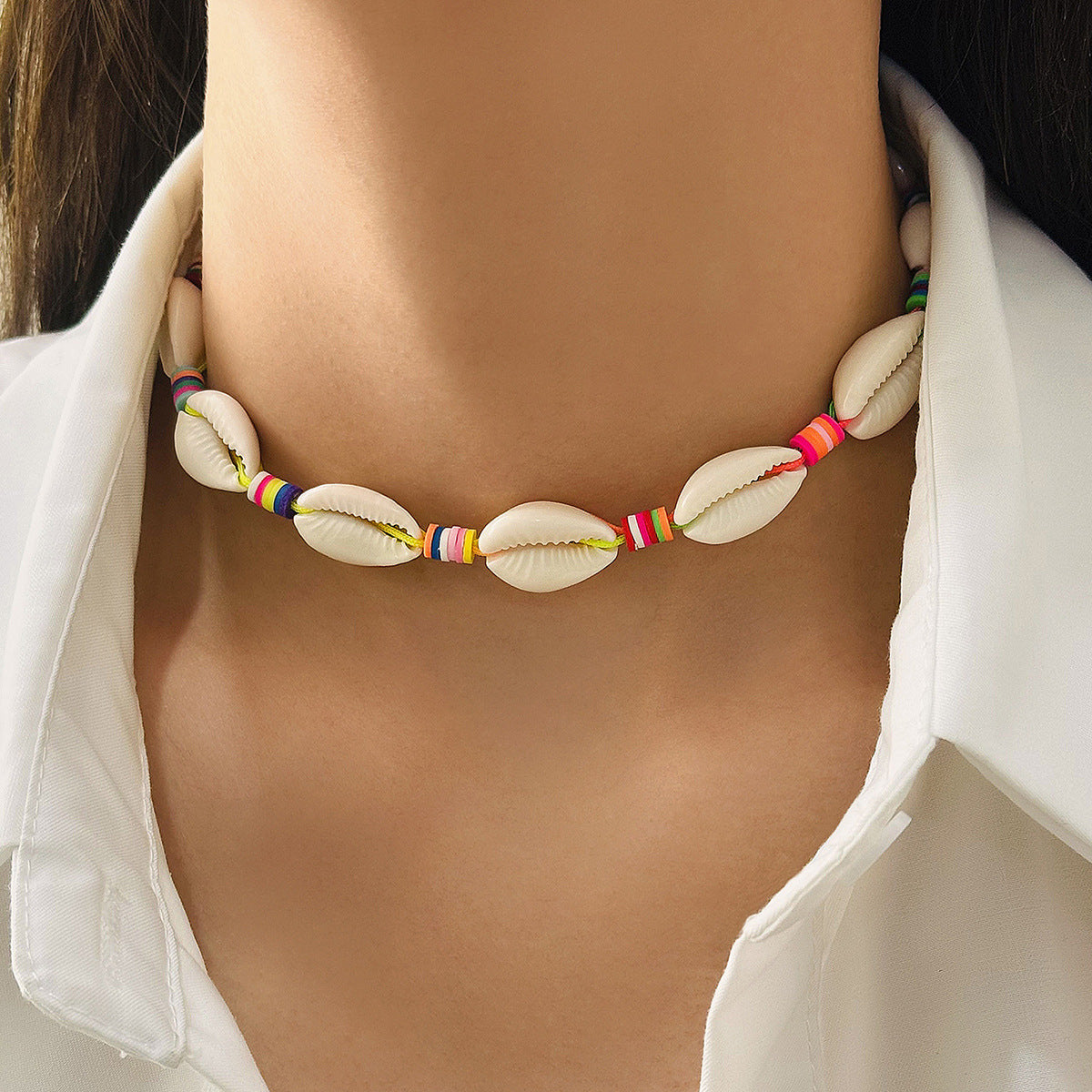 Wholesale Cross-border seaside holiday series beaded beach starfish shell necklace